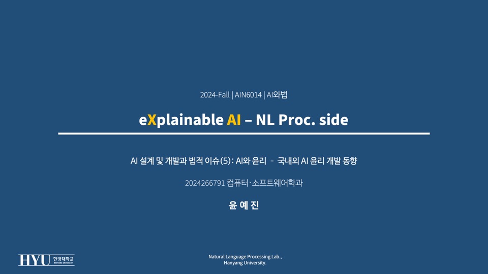NLP-side eXplainable AI